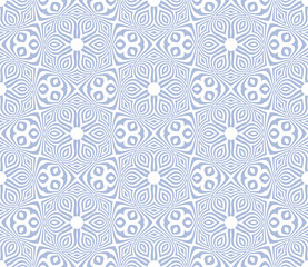Abstract seamless floral hexagons pattern.