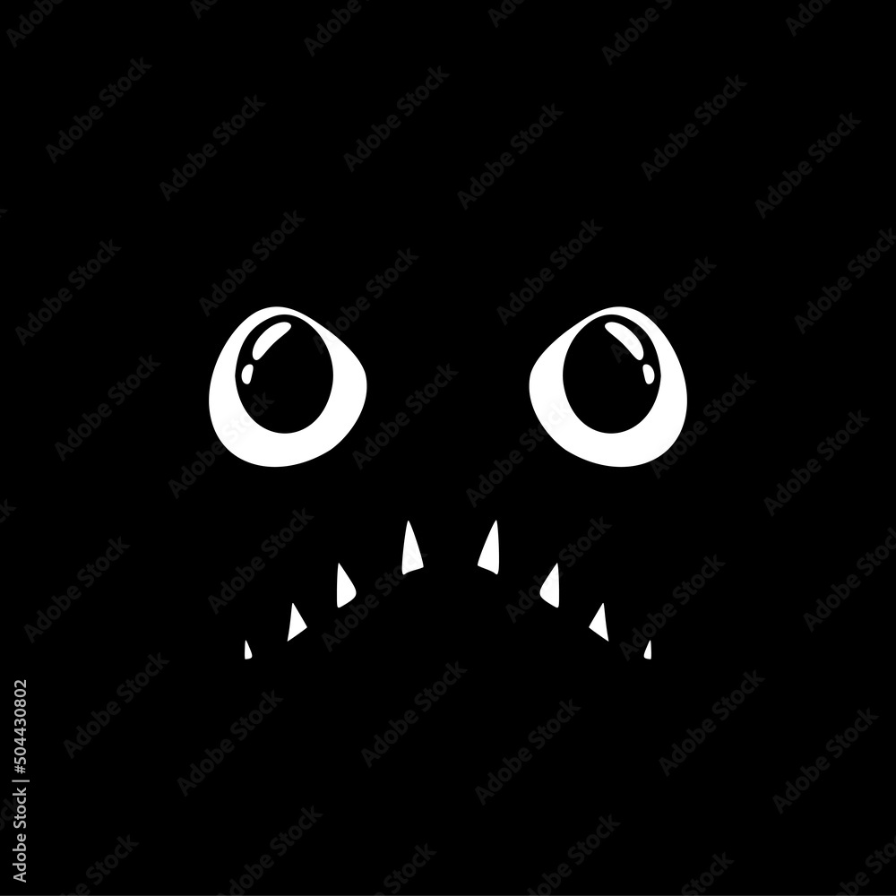 Sticker Terror face on dark background