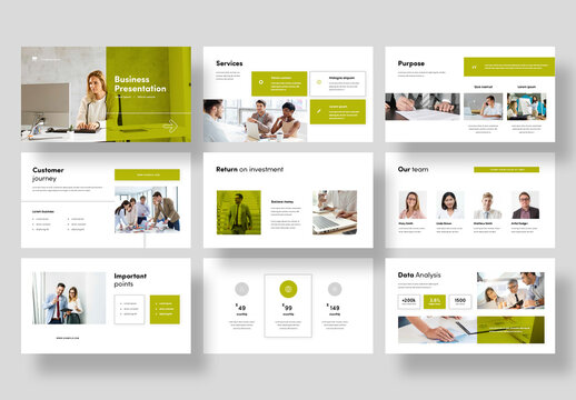 Green Corporate Presentation Slides For Business Purpose