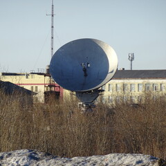 dish on the roof