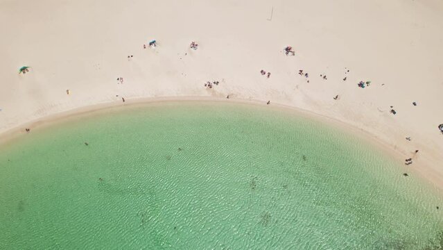 Flight over La Concha beach, Fuerteventura