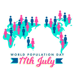 World Population Day 11th July poster vector flat illustration design graphic banner