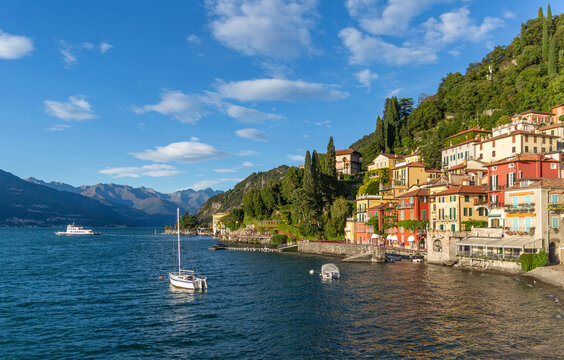 Colorful houses in Varenna on Lake Como