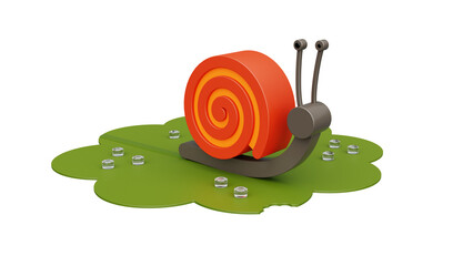 Escargot stylis&eacute; sur fond transparent