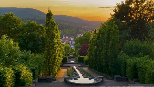 View from above on Paradies in Baden-Baden, Germany