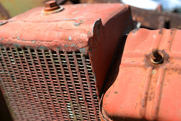 Pièces de moteur métal rouillé