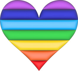 rainbow heart with flag