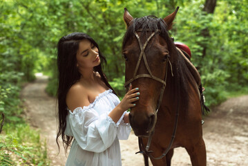 Fototapeta premium Horse riding in the park
