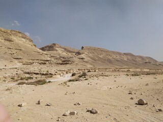 Fototapeta na wymiar the desert of Degla valley protectorate in Egypt, SIDE VIEW