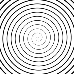 Obraz premium Black and white spiral. Illustration.
