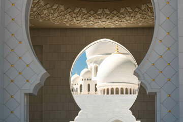 Detail of Sheikh Zayed Grand Mosque, main entrance