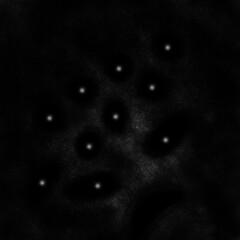 Many eyes from the darkness, digital painting, horror concept