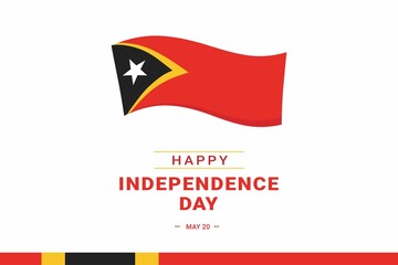 East Timor Independence Day. Vector Illustration. The illustration is suitable for banners, flyers, stickers, cards, etc.