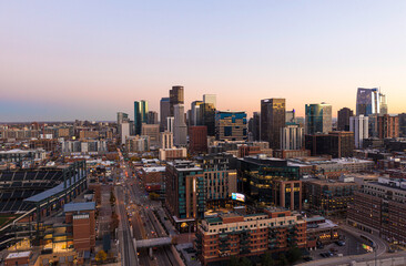 Aerial View of Downtown Denver, Colorado