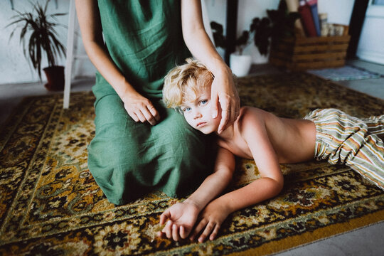
mother and son