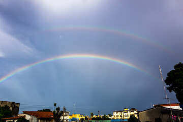 rainbow in the city