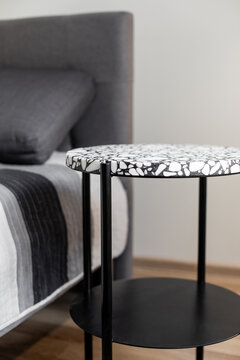 White table in bedroom