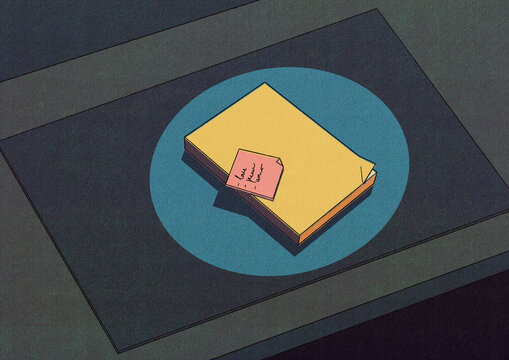 Book And Note Illustration