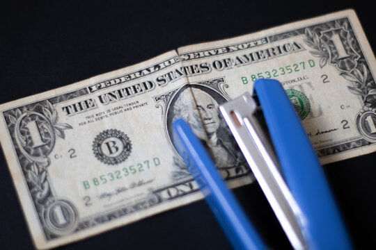 money and a stample on the table