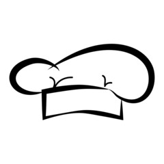 Simple Vector Hand Draw Sketch chef hat at White background