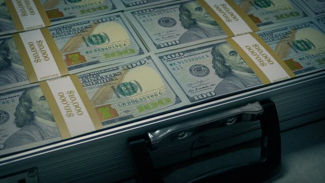 Money Revealed In Briefcase Opens And Closes