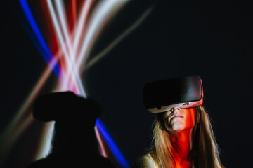 Girl spending time in cyberspace 