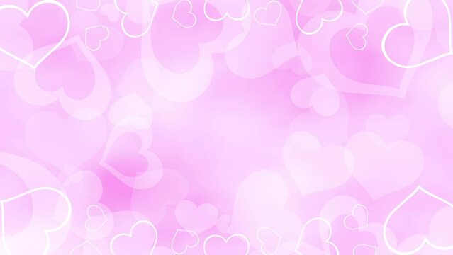 Heart frame loop 2 pattern bright background
