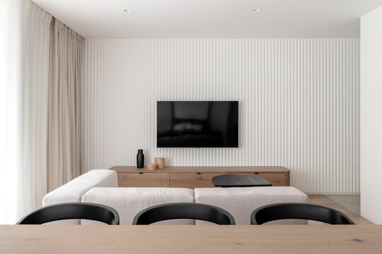 Apartment in contemporary style with light walls