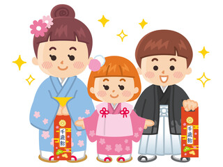 七五三の子供たち