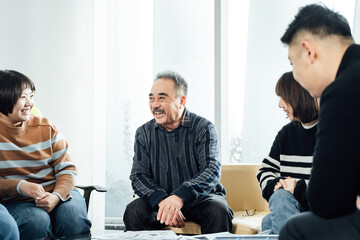 Group of business people brainstorming during a meeting