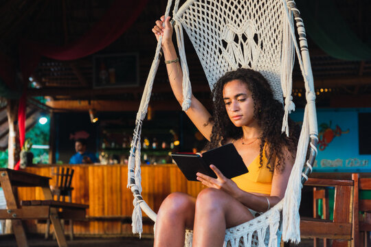 Woman reading a book