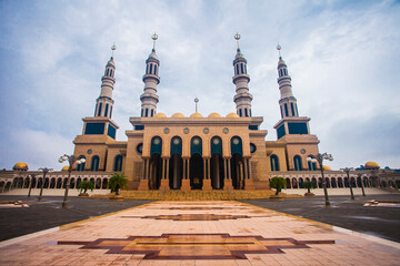 Baitul Muttaqien Mosque, the biggest mosque and islamic center in Samarinda, East Kalimantan, Indonesia