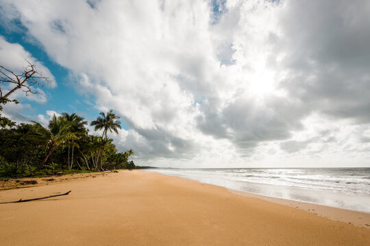 Empty paradisiac beach shore