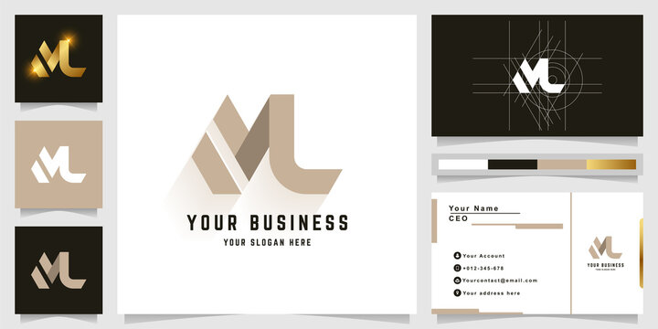 Letter M or ML monogram logo