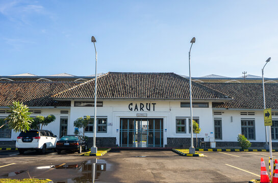 Garut train station old building. Transportation by train from Garut to various cities in the West Java Region will be reactivated in 2022.