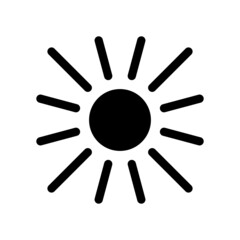 Sun Icon Vector Symbol Design Illustration