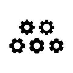 Settings Icon Set Vector Symbol Design Illustration
