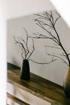 Flower Arrangement With Tree Branches