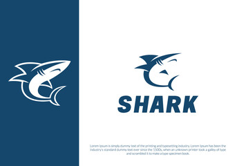 shark logo design. logo template