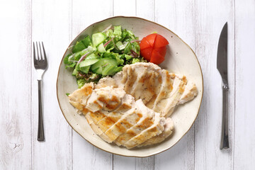 美味しそうでヘルシーなサラダチキンでモーニング