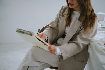 Portrait of Artist Drawing In Her Sketchbook 