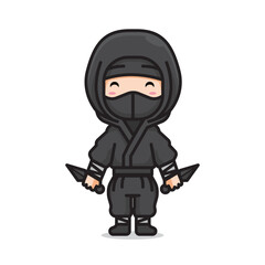 cute ninja vector © bayu