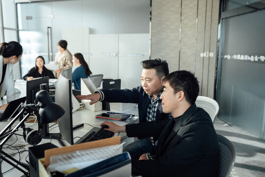 Business people working in office