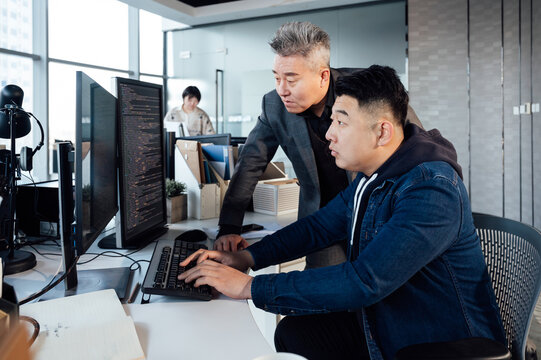 Business people working in office