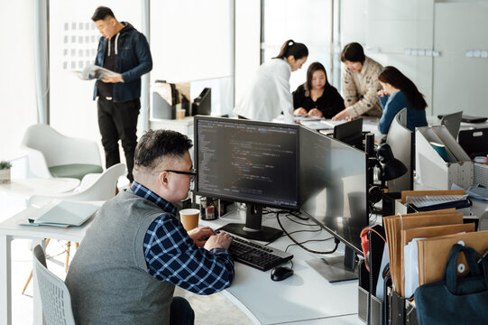 Business people working in office