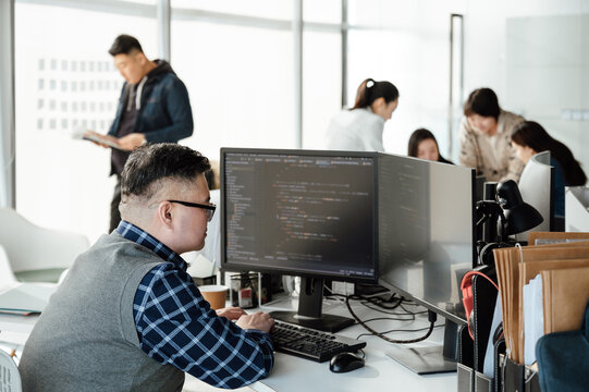 Business people working in office