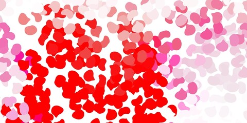 Light red vector template with abstract forms.