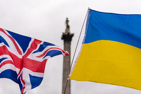 England and Ukraine flags