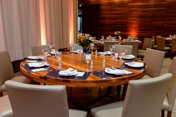 business dinner at the restaurant