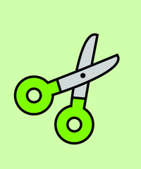 Fototapeta premium Scissors flat icon high resolution , vecktor eps 